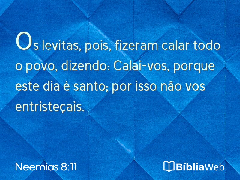 Neemias 8:11 em imagem para compartilhar