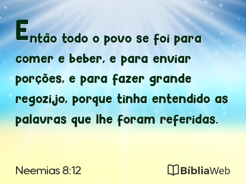 Neemias 8:12 em imagem para compartilhar