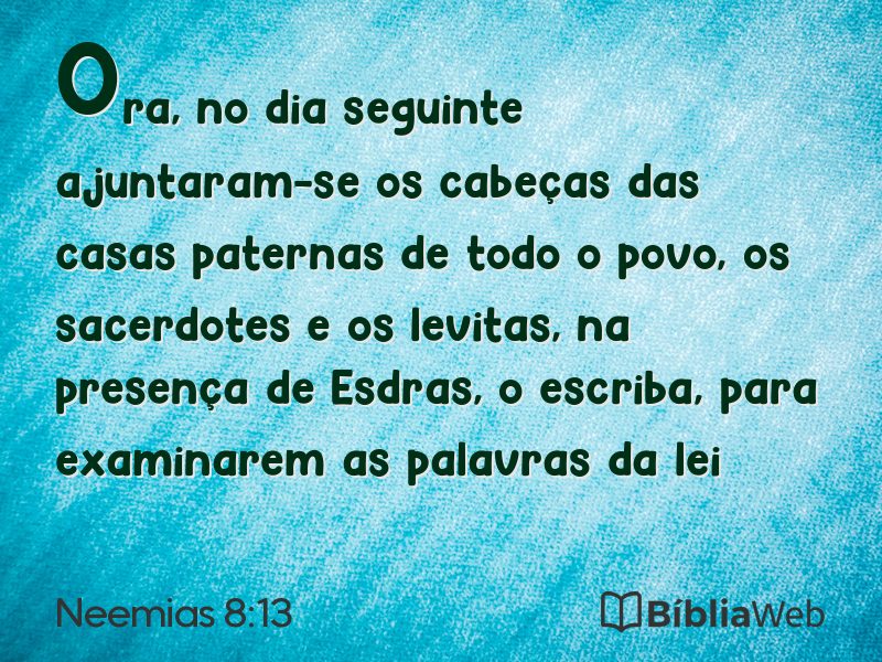 Neemias 8:13 em imagem para compartilhar