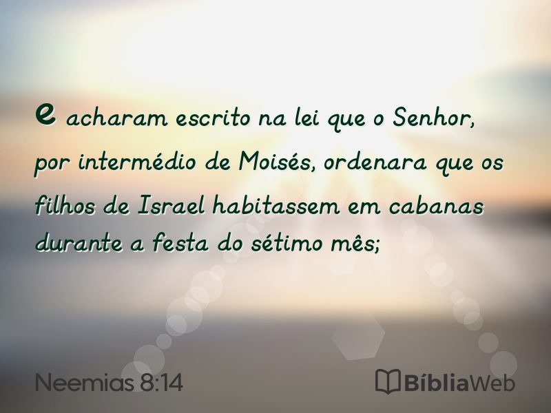 Neemias 8:14 em imagem para compartilhar
