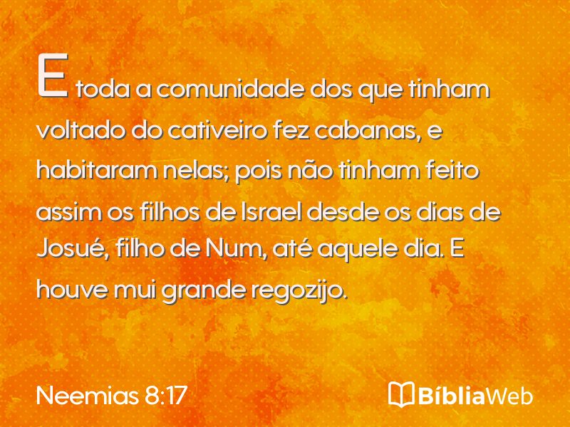 Neemias 8:17 em imagem para compartilhar