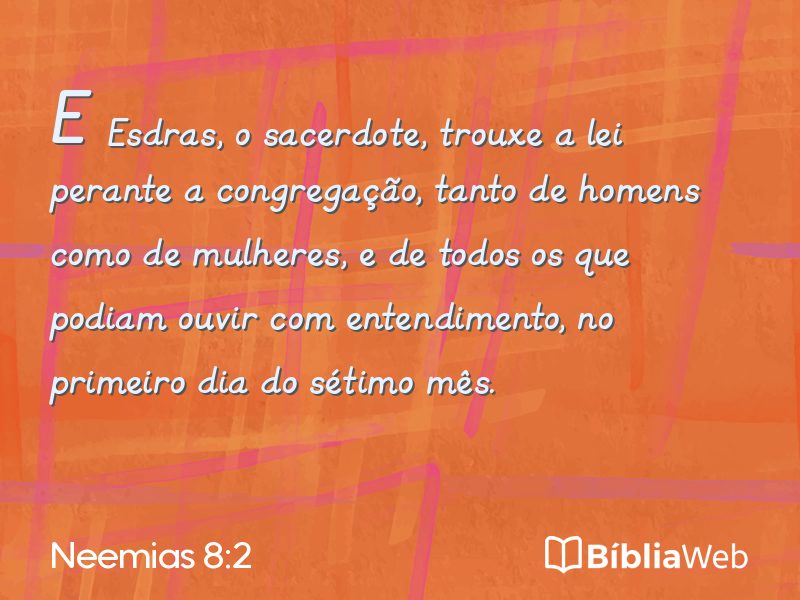 Neemias 8:2 em imagem para compartilhar