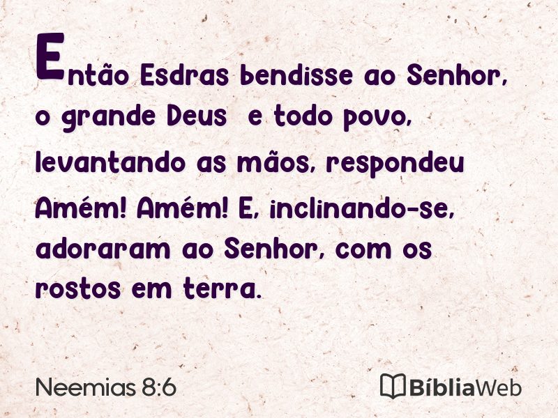 Neemias 8:6 em imagem para compartilhar