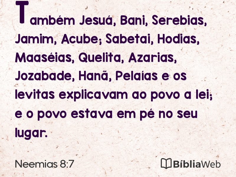 Neemias 8:7 em imagem para compartilhar