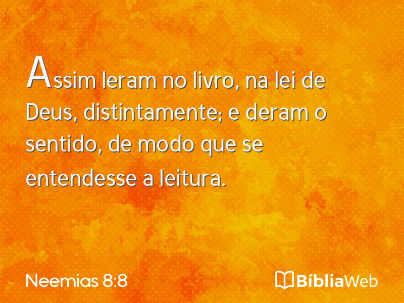 Neemias 8:8 em imagem para compartilhar