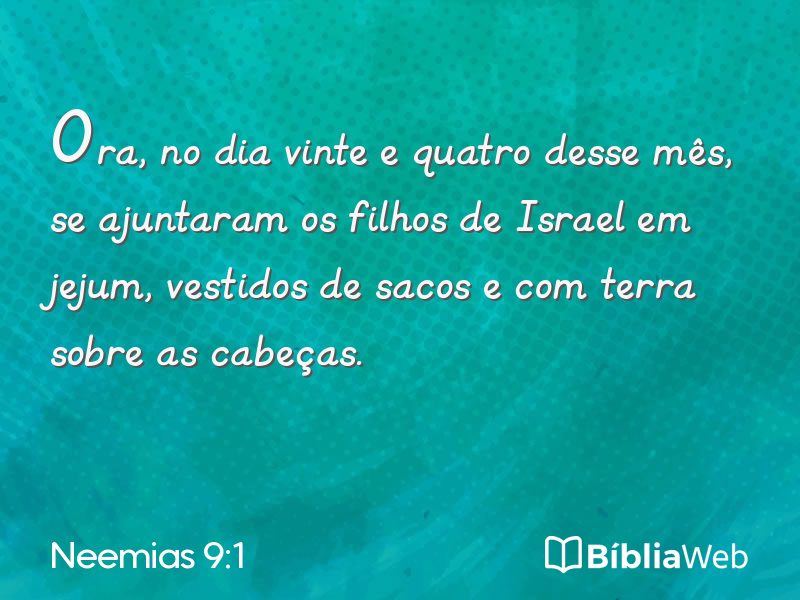 Neemias 9:1 em imagem para compartilhar