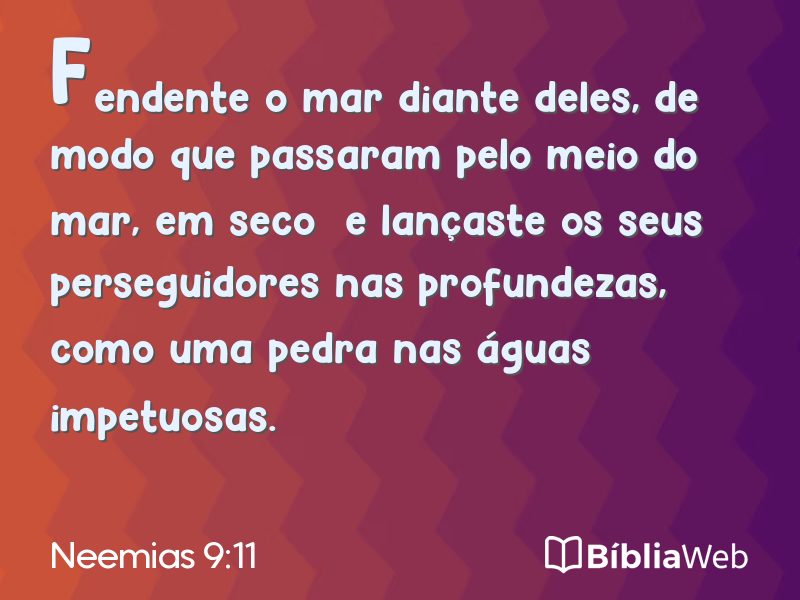 Neemias 9:11 em imagem para compartilhar