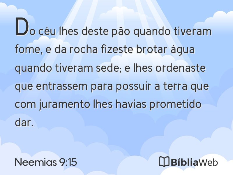 Neemias 9:15 em imagem para compartilhar