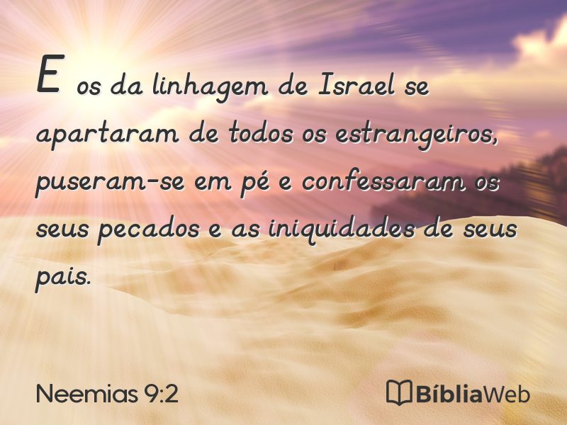 Neemias 9:2 em imagem para compartilhar