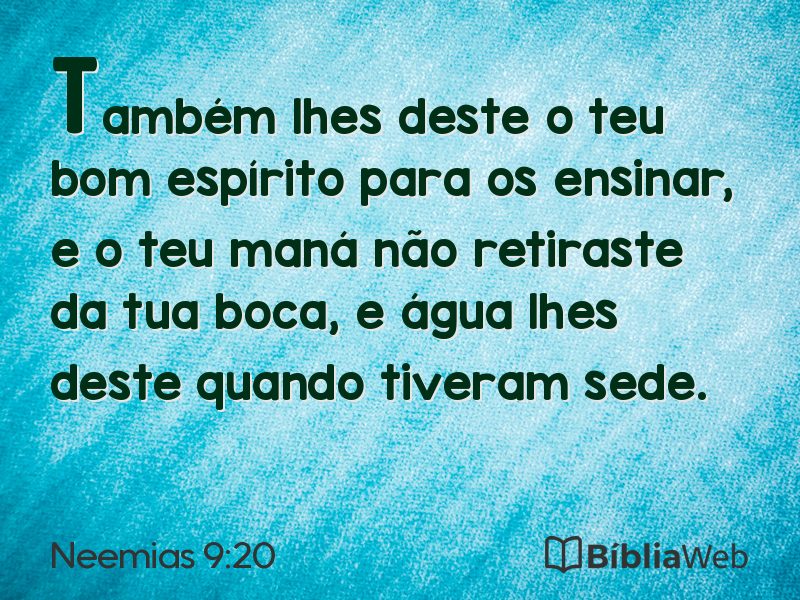 Neemias 9:20 em imagem para compartilhar