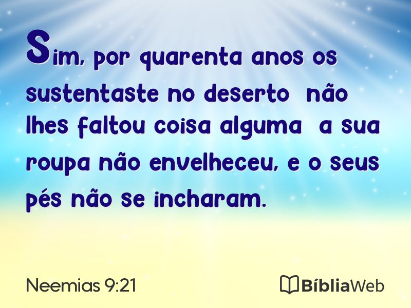 Neemias 9:21 em imagem para compartilhar