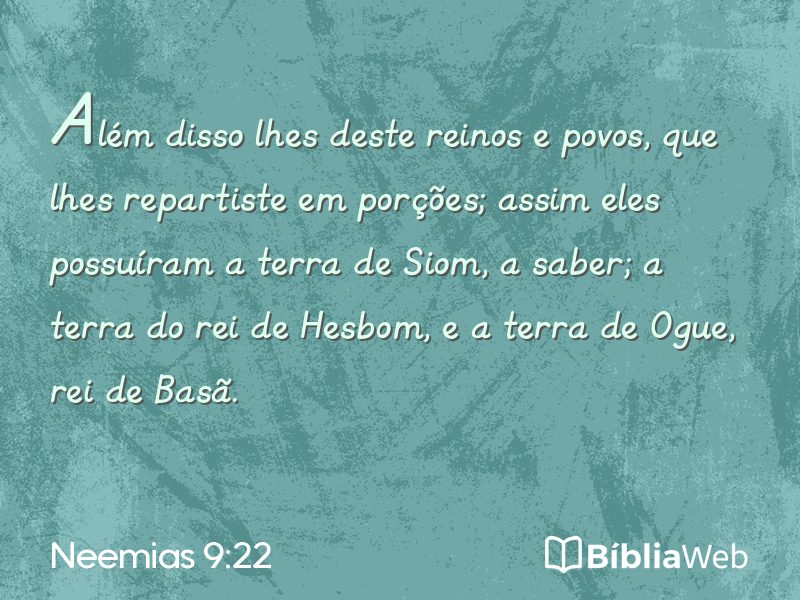 Neemias 9:22 em imagem para compartilhar