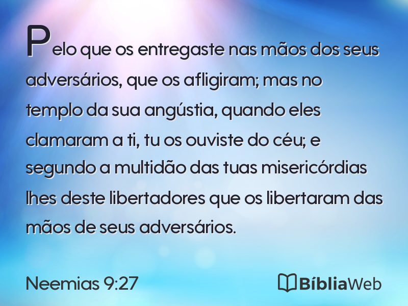 Neemias 9:27 em imagem para compartilhar