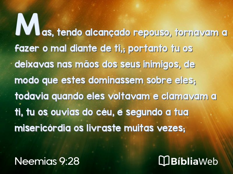 Neemias 9:28 em imagem para compartilhar