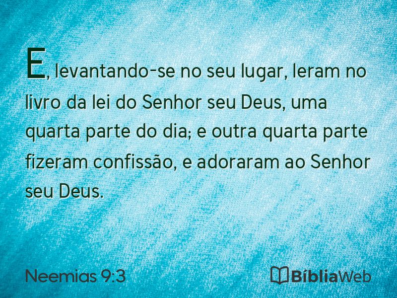 Neemias 9:3 em imagem para compartilhar