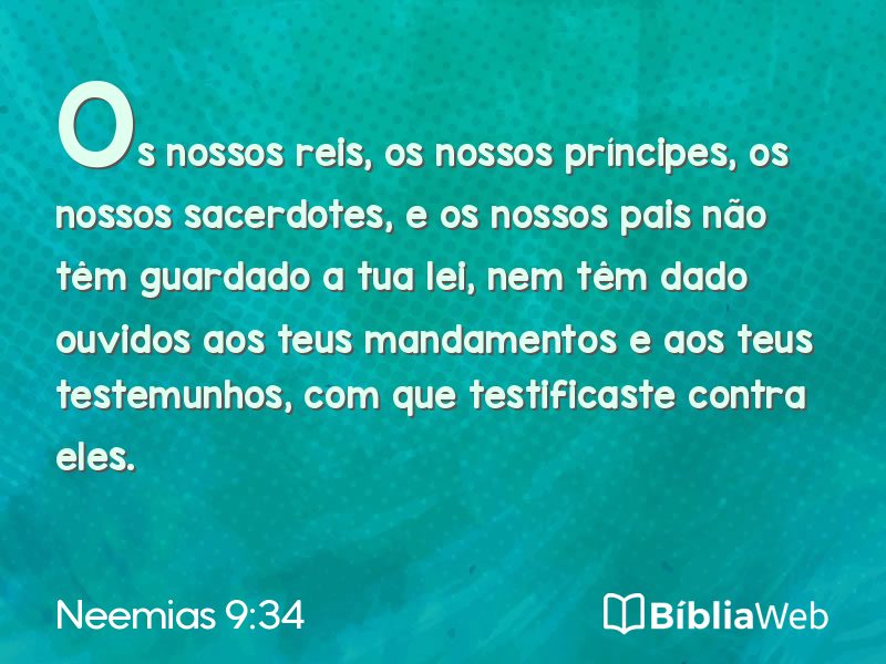 Neemias 9:34 em imagem para compartilhar