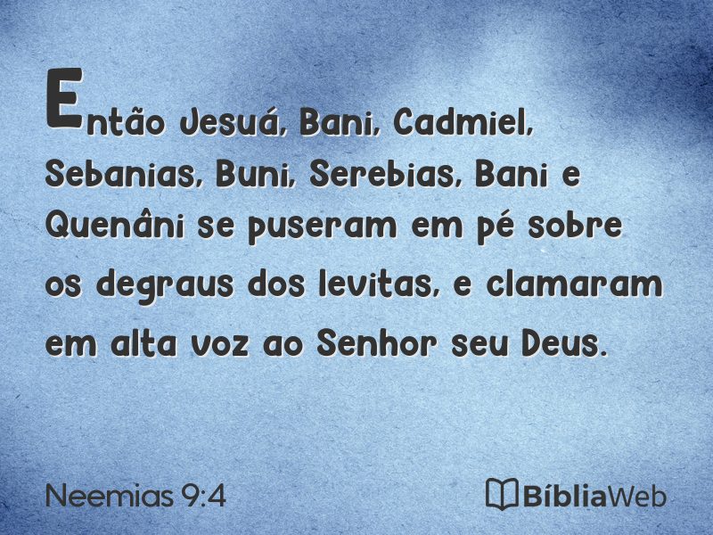 Neemias 9:4 em imagem para compartilhar