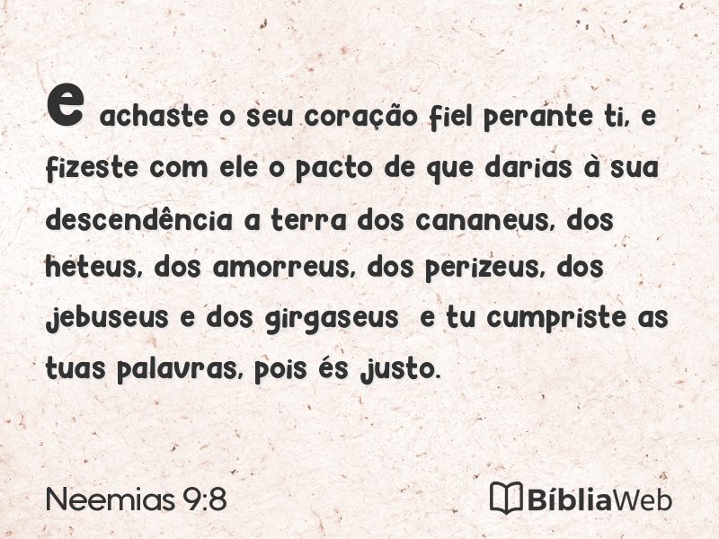 Neemias 9:8 em imagem para compartilhar