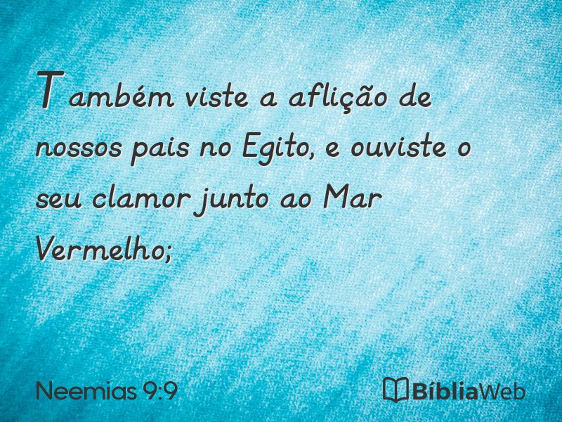 Neemias 9:9 em imagem para compartilhar