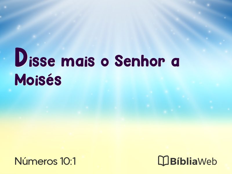 Números 10:1 em imagem para compartilhar