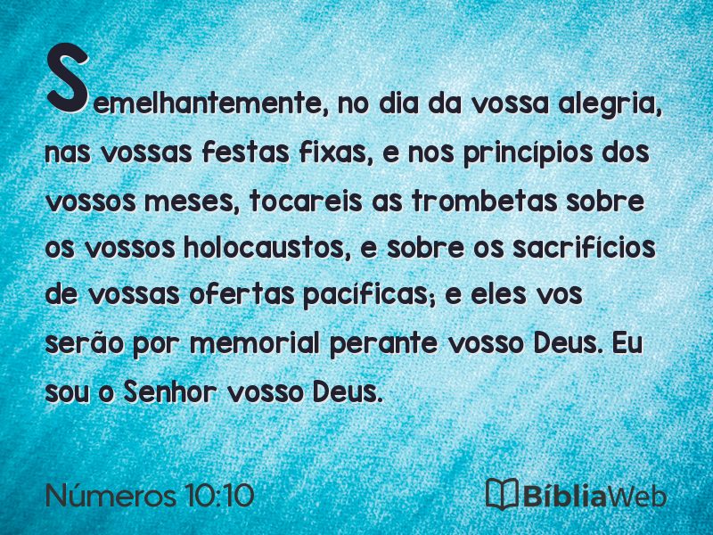 Números 10:10 em imagem para compartilhar
