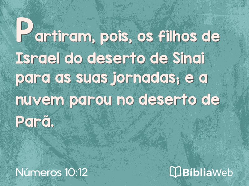 Números 10:12 em imagem para compartilhar