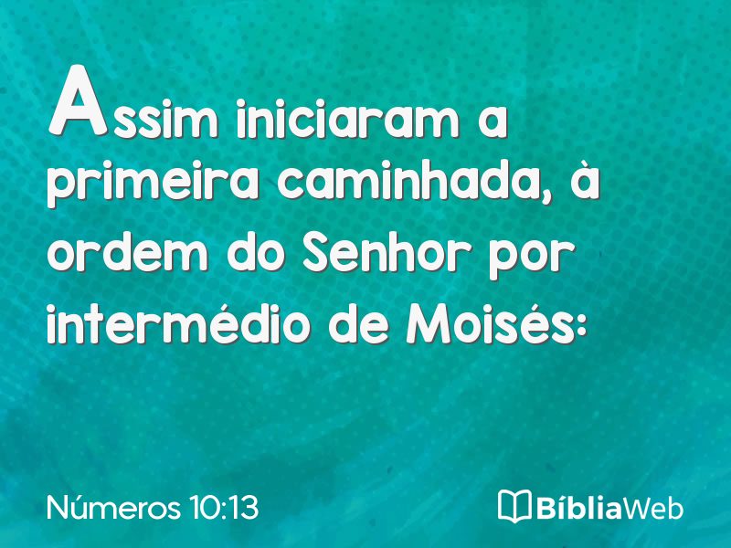 Números 10:13 em imagem para compartilhar