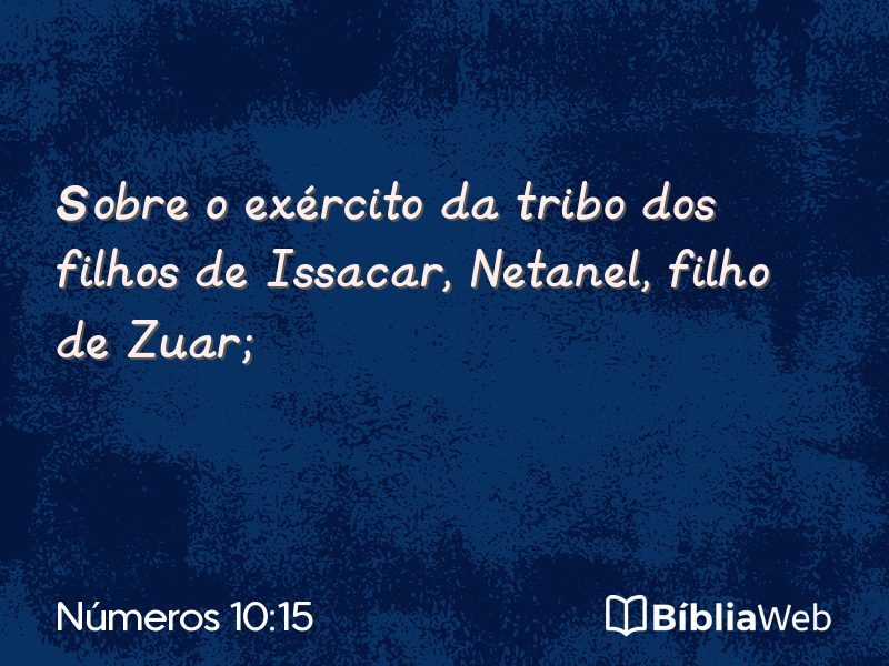 Números 10:15 em imagem para compartilhar