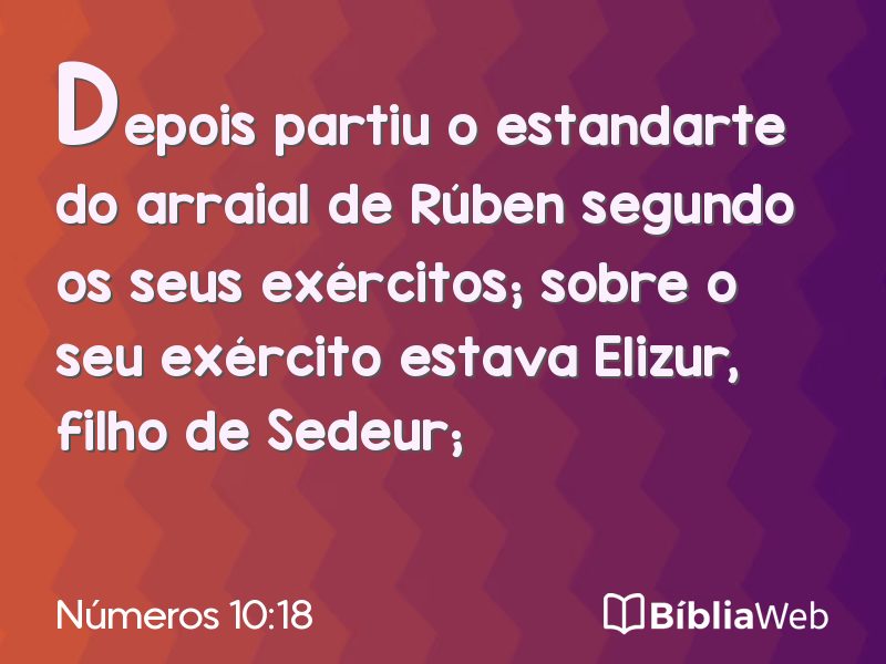 Números 10:18 em imagem para compartilhar