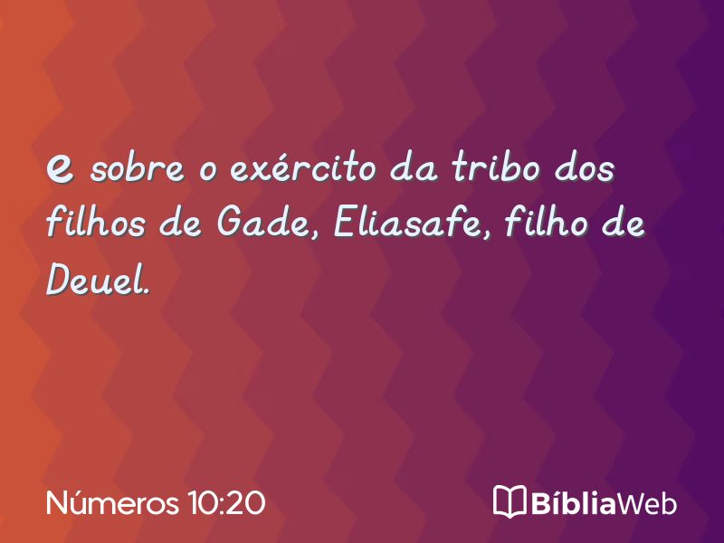 Números 10:20 em imagem para compartilhar