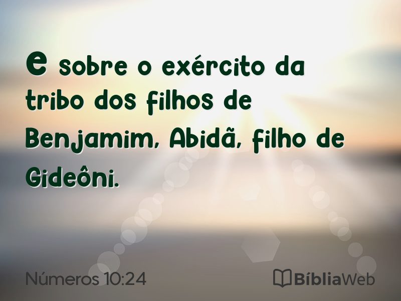 Números 10:24 em imagem para compartilhar