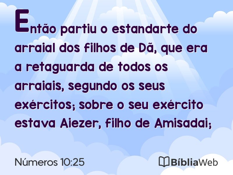 Números 10:25 em imagem para compartilhar