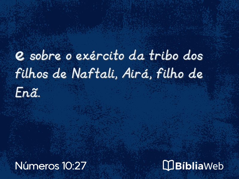 Números 10:27 em imagem para compartilhar