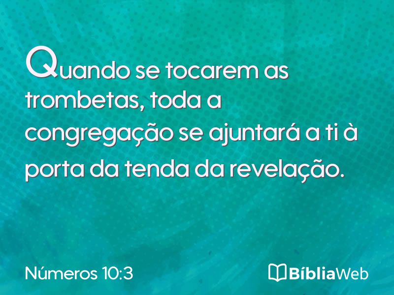 Números 10:3 em imagem para compartilhar