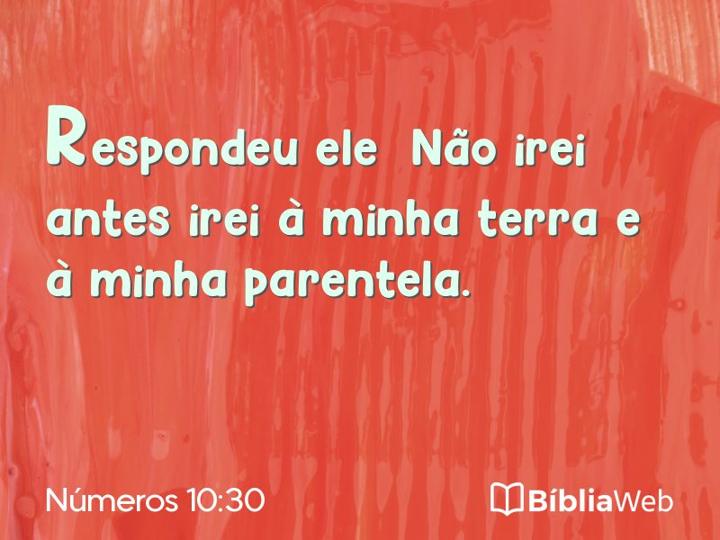 Números 10:30 em imagem para compartilhar