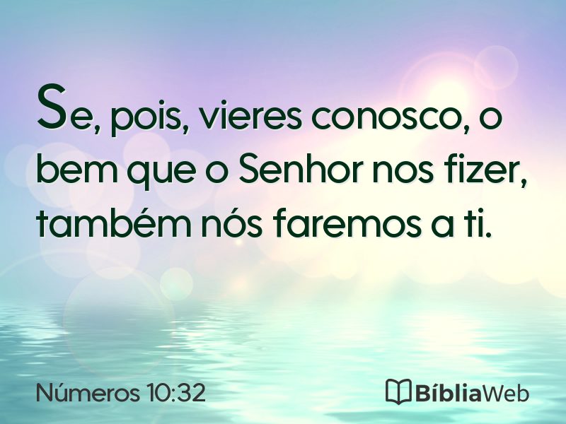 Números 10:32 em imagem para compartilhar