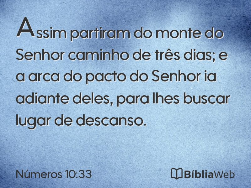 Números 10:33 em imagem para compartilhar