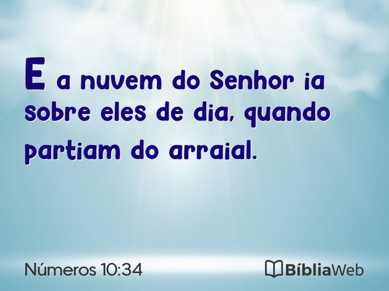Números 10:34 em imagem para compartilhar