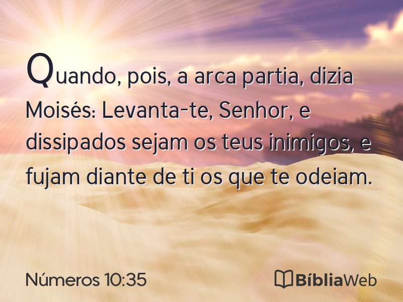 Números 10:35 em imagem para compartilhar