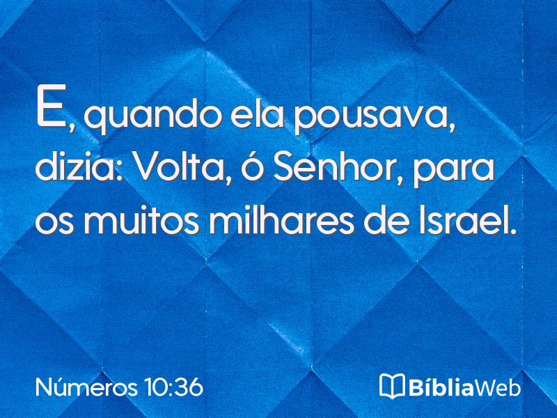 Números 10:36 em imagem para compartilhar