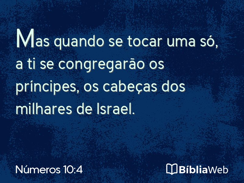 Números 10:4 em imagem para compartilhar