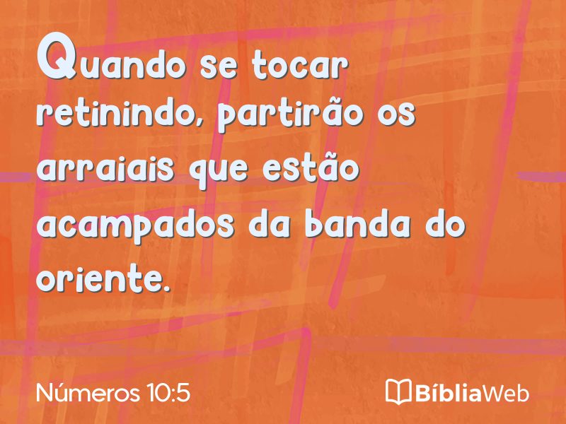 Números 10:5 em imagem para compartilhar