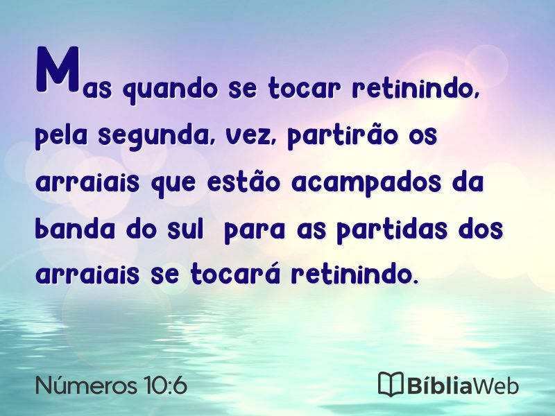 Números 10:6 em imagem para compartilhar
