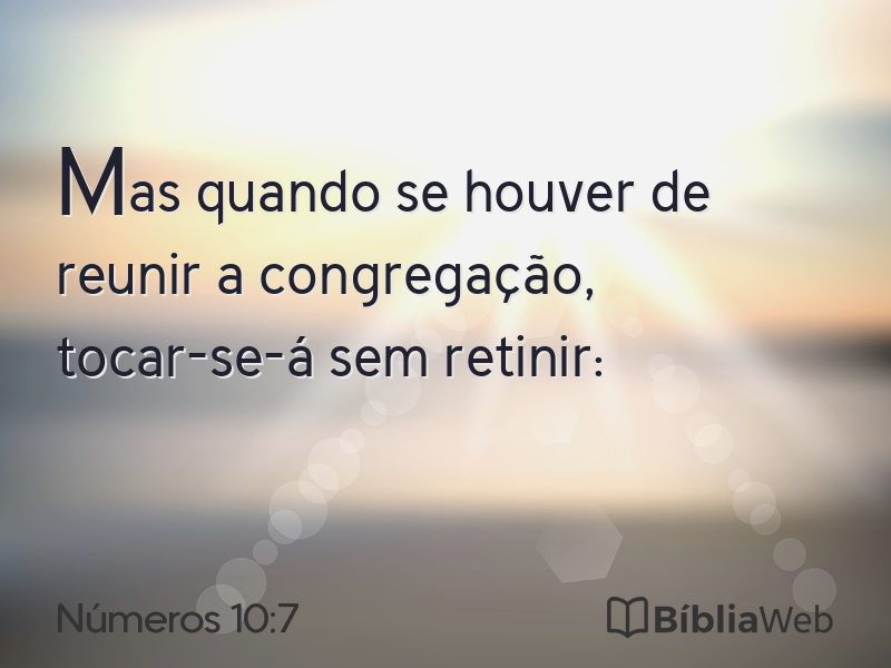 Números 10:7 em imagem para compartilhar