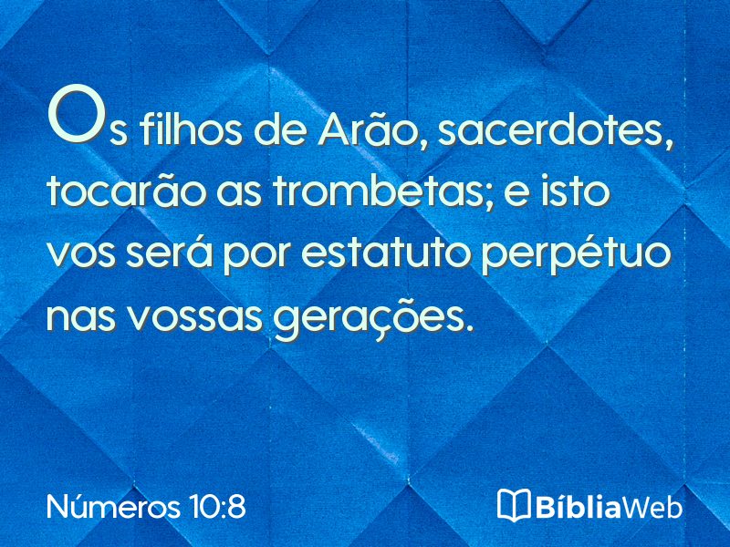 Números 10:8 em imagem para compartilhar