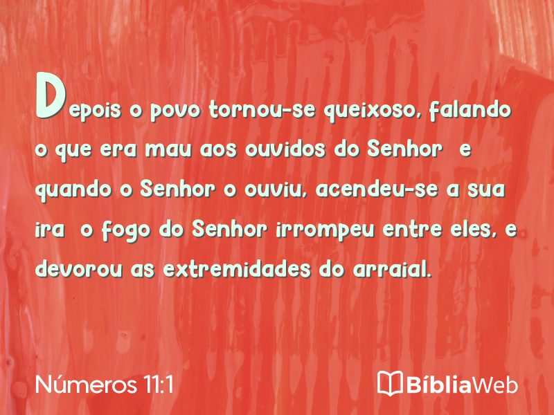 Números 11:1 em imagem para compartilhar