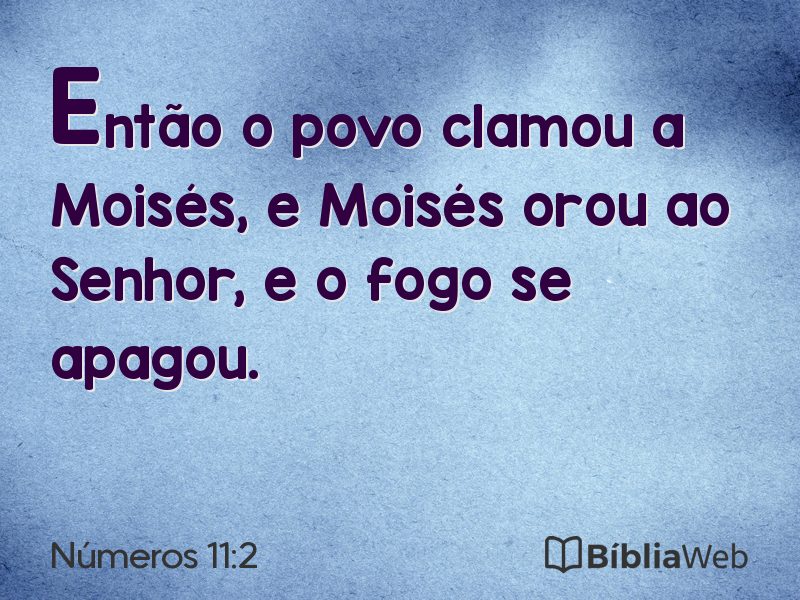 Números 11:2 em imagem para compartilhar
