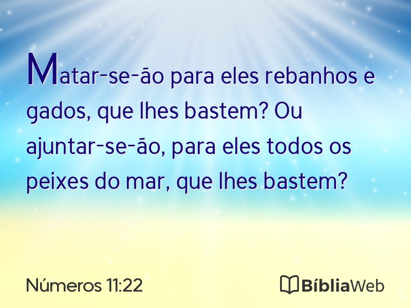 Números 11:22 em imagem para compartilhar