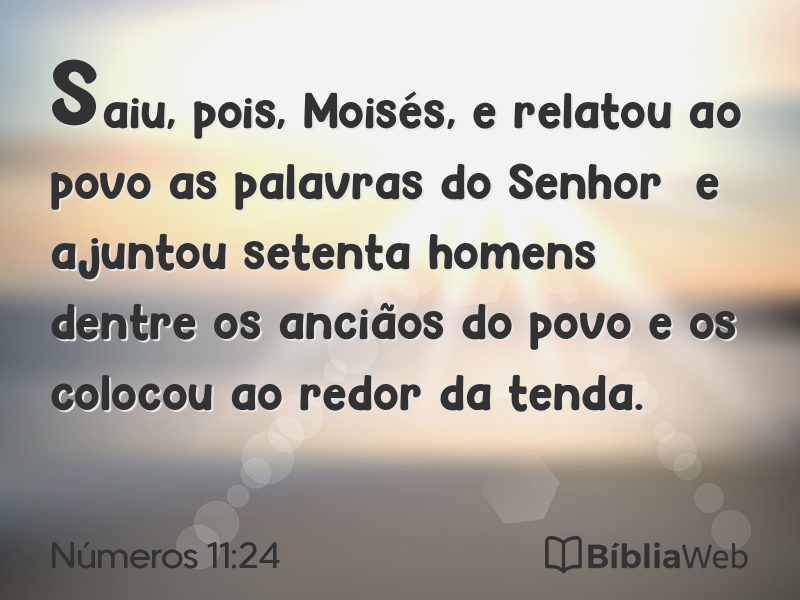 Números 11:24 em imagem para compartilhar