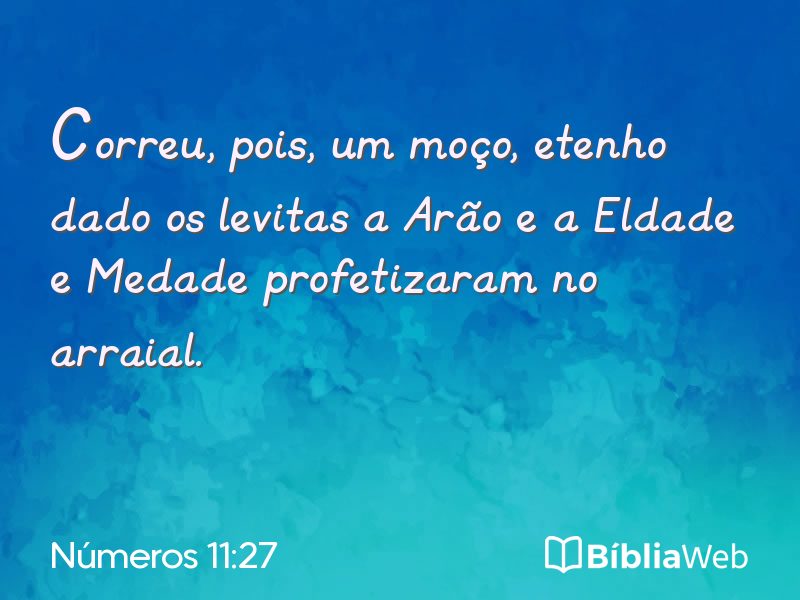 Números 11:27 em imagem para compartilhar